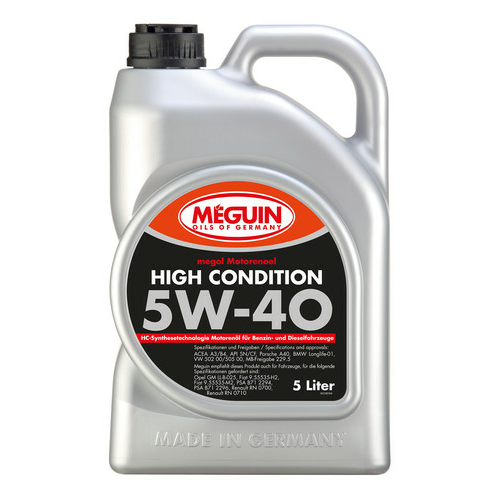 НС-синтетическое моторное масло Megol Motorenoel High Condition 5W-40 - 5 л